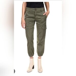 Sanctuary Rebel Green Cargo Jogger Pants with Elastic Cuffs Sz 26